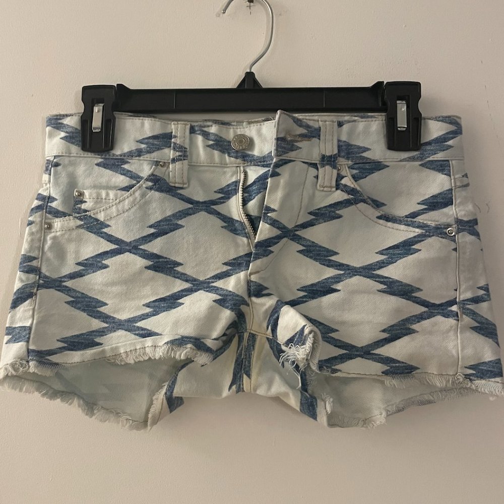 isabel marant etoile patterned shorts sz 24